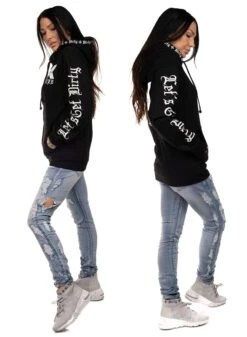 Dirty B F X-Rated Zip Hoodie, Black N White -Straßenmode Kleidung dirty b f x rated zip hoodie black n white 2