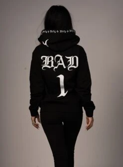 Dirty BAD 1 BF Zip Hoodie, Black N White -Straßenmode Kleidung dirty bad 1 bf zip hoodie black n white 2