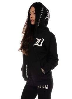 Dirty BAD 1 BF Zip Hoodie, Black N White