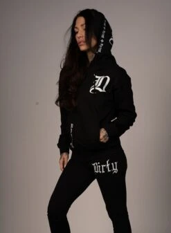 Dirty BAD 1 BF Zip Hoodie, Black N White -Straßenmode Kleidung dirty bad 1 bf zip hoodie black n white 3