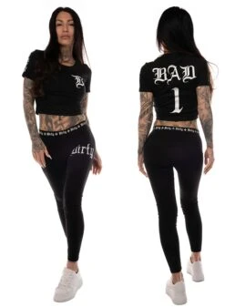 Dirty Bad 1 Cropped Top, Black N White -Straßenmode Kleidung dirty bad 1 cropped top black n white 2