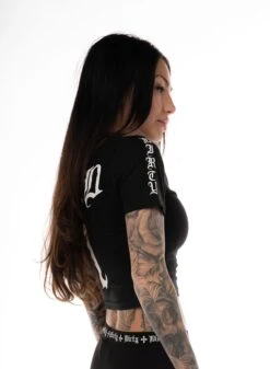 Dirty Bad 1 Cropped Top, Black N White -Straßenmode Kleidung dirty bad 1 cropped top black n white 3