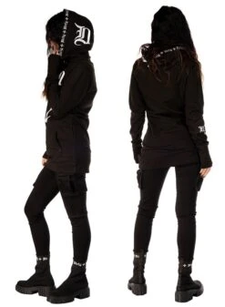 Dirty Bad 1 Long Hoodie, Black