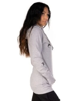 Dirty Bad 1 Long Hoodie, Grey -Straßenmode Kleidung dirty bad 1 long hoodie grey 2