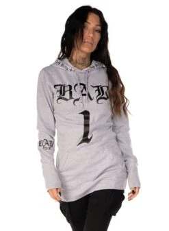 Dirty Bad 1 Long Hoodie, Grey