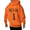 Dirty BAD 1 Men Zip Hoodie, Orange N Black