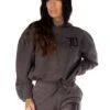 Dirty Bad 1 Oversized Cropped Hoodie, Gray