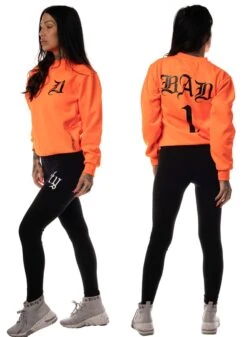 Dirty Bad 1 Sweatshirt, Neon Orange -Straßenmode Kleidung dirty bad 1 sweatshirt neon orange 2