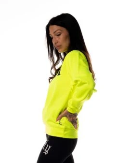 Dirty Bad 1 Sweatshirt, Neon Yellow -Straßenmode Kleidung dirty bad 1 sweatshirt neon yellow 3