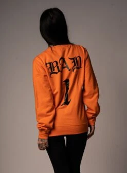 Dirty Bad 1 Unisex Sweatshirt, Orange N Black 7 Dirty Bad 1 Unisex Sweatshirt, Orange N Black -Straßenmode Kleidung dirty bad 1 unisex sweatshirt orange n black 3
