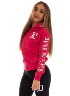 Dirty BAD 1 Women Slim Fit Hoodie, Hot Pink