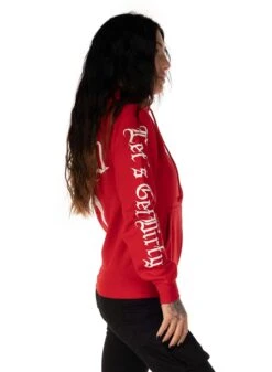 Dirty BAD 1 Women Slim Fit Hoodie, Red -Straßenmode Kleidung dirty bad 1 women slim fit hoodie red 4