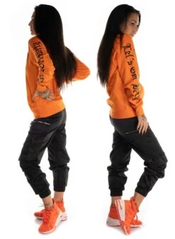 Dirty BF Fit Sweatshirt, Orange -Straßenmode Kleidung dirty bf fit sweatshirt orange 4