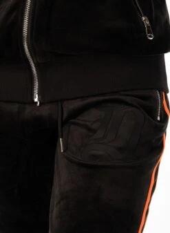 Dirty Black N Orange Velour Dress -Straßenmode Kleidung dirty black n orange velour dress 4