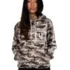 Dirty Black N White Camo Hoodie