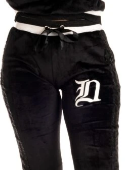 Dirty Black N White Velour Dress -Straßenmode Kleidung dirty black n white velour dress 3