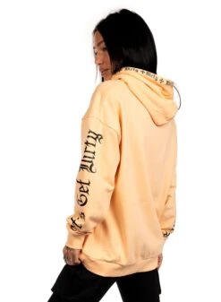 Dirty Boy Friend Hoodie, Apricot N Black -Straßenmode Kleidung dirty boy friend hoodie apricot n black 2