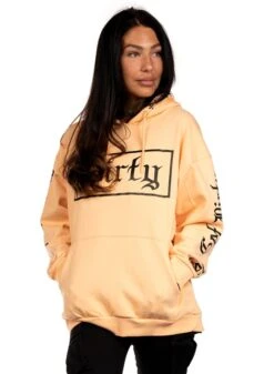 Dirty Boy Friend Hoodie, Apricot N Black
