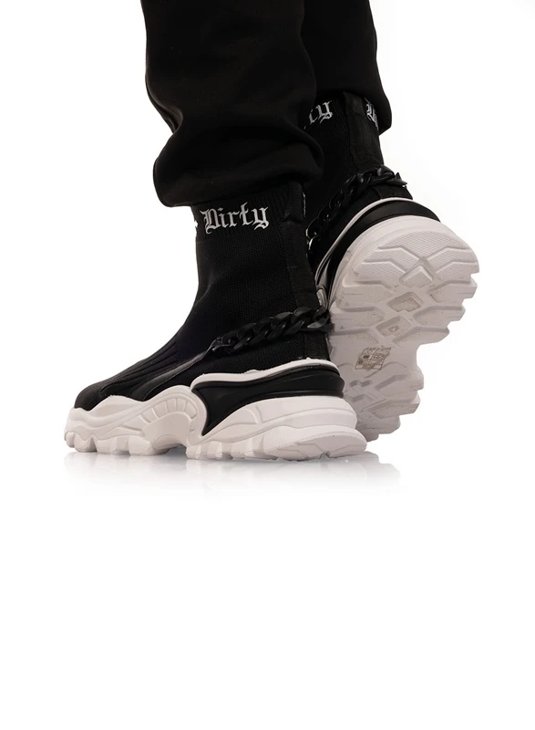Dirty Chain Sneakers, Black N White 2 Dirty Chain Sneakers, Black N White – Bild 2