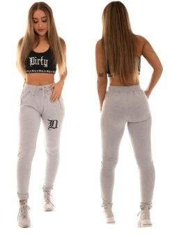 Dirty D Zipped SweatPants, Grey -Straßenmode Kleidung dirty d zipped sweatpants grey 2