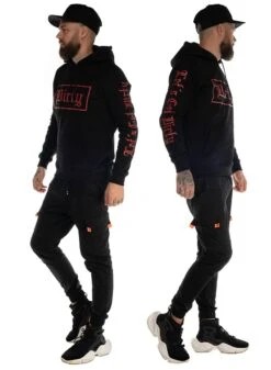 Dirty Herr Hoodie, Black N Red -Straßenmode Kleidung dirty herr hoodie black n red 2