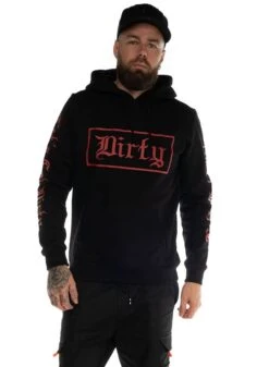 Dirty Herr Hoodie, Black N Red