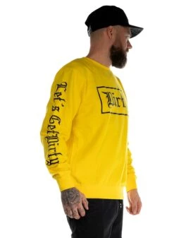 Dirty Herr Sweatshirt, Yellow -Straßenmode Kleidung dirty herr sweatshirt yellow 2