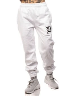 Dirty Logo Sweatpants, White