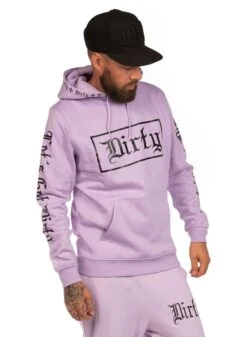 Dirty Men Hoodie, Purple N Black