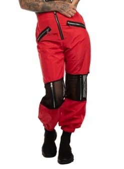 Dirty Red Mesh Pants