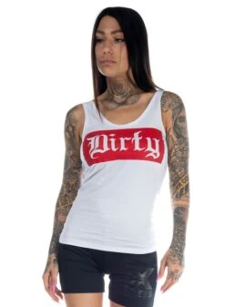 Dirty Red Tjej Linne,Vit