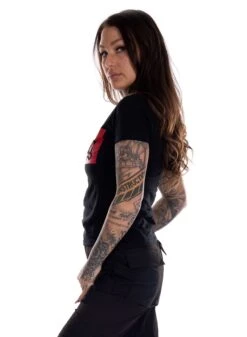 Dirty Red Women Tee, Black -Straßenmode Kleidung dirty red women tee black 2