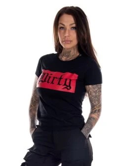 Dirty Red Women Tee, Black