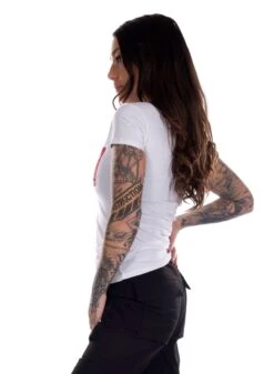 Dirty Red Women Tee, White -Straßenmode Kleidung dirty red women tee white 3