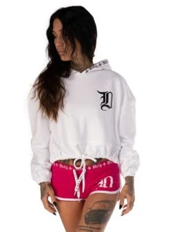 Dirty Shorts, Pink N White -Straßenmode Kleidung dirty shorts pink n white 3