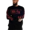 Dirty Sweatshirt Herr, Black N Red