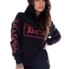 Dirty Unisex Hoodie, Black N Red