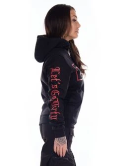 Dirty Unisex Hoodie, Black N Red -Straßenmode Kleidung dirty unisex hoodie black n red 4