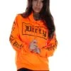 Dirty Unisex Hoodie, Neon Orange