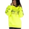 Dirty Unisex Hoodie, Neon Yellow
