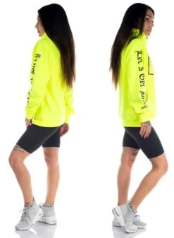 Dirty Unisex Hoodie, Neon Yellow -Straßenmode Kleidung dirty unisex hoodie neon yellow 2
