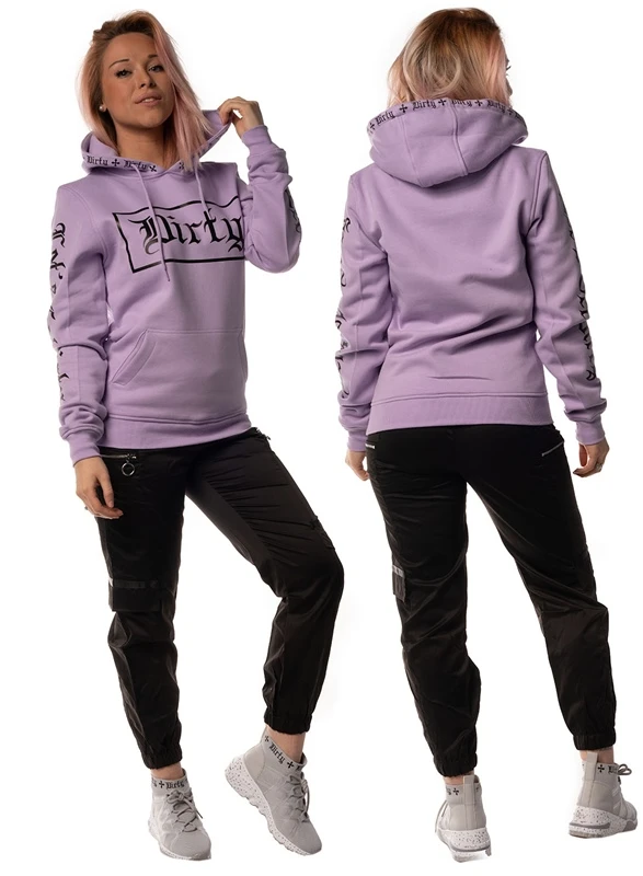 Dirty Unisex Hoodie, Purple N Black 2 Dirty Unisex Hoodie, Purple N Black – Bild 2
