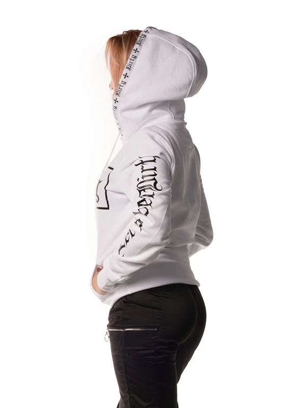 Dirty Unisex Hoodie, White N Black 5 Dirty Unisex Hoodie, White N Black – Bild 5
