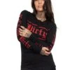 Dirty Unisex LS Tee, Black N Red