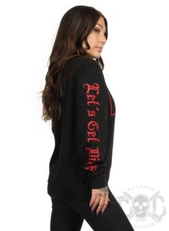 Dirty Unisex Sweatshirt, Black N Red -Straßenmode Kleidung dirty unisex sweatshirt black n red 2
