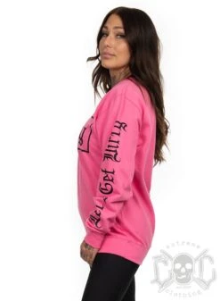 Dirty Unisex Sweatshirt, Bubblepink -Straßenmode Kleidung dirty unisex sweatshirt bubblepink 4