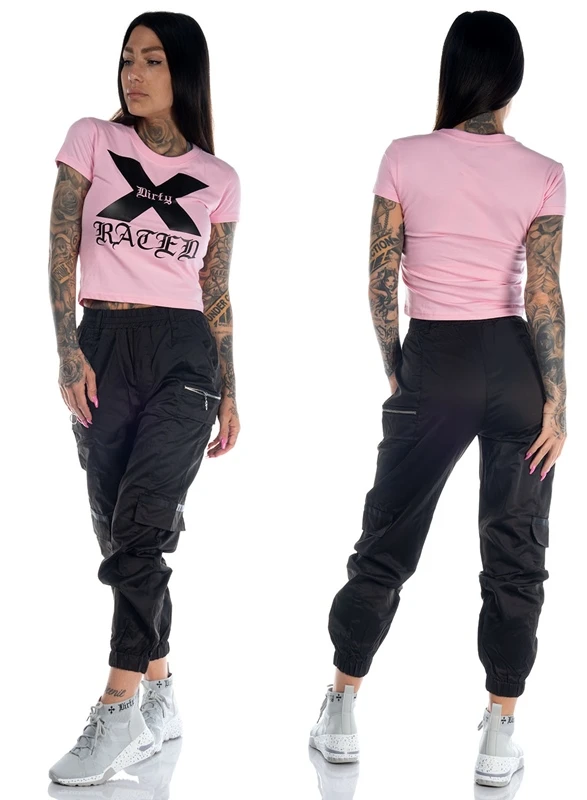 Dirty X-rated Crop Top, Pink 2 Dirty X-rated Crop Top, Pink – Bild 2