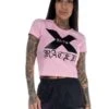 Dirty X-rated Crop Top, Pink