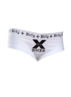 Dirty X-rated HotPants, White