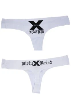 Dirty X-rated Seamless String, White